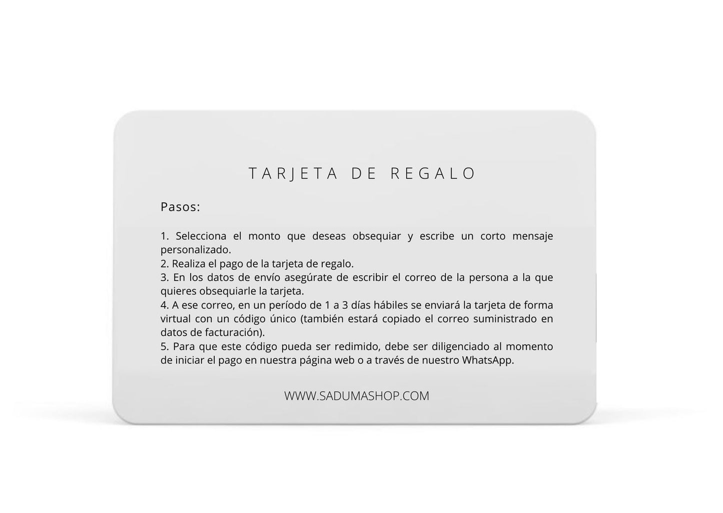 Tarjeta de regalo